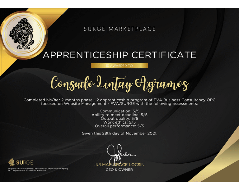 Website Management Apprenticeship Certificate Phase 2